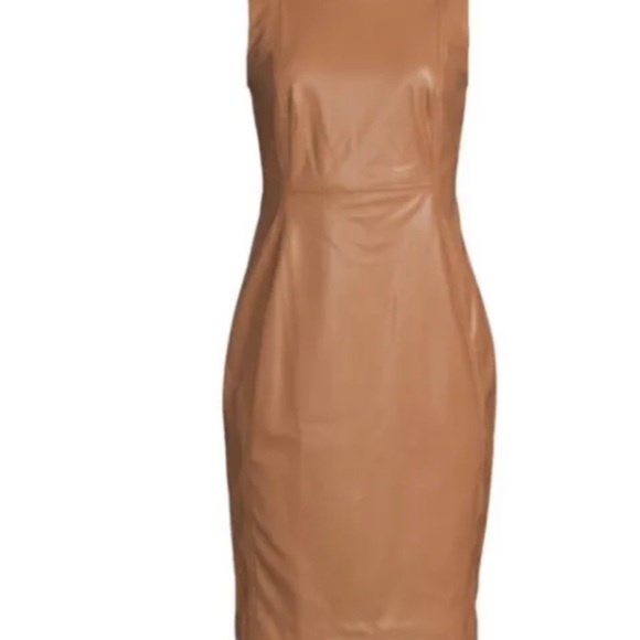 fashion doll dress up games free Men's Camel Faux Leather Thin Coat - Wessi – Wessi main image 1